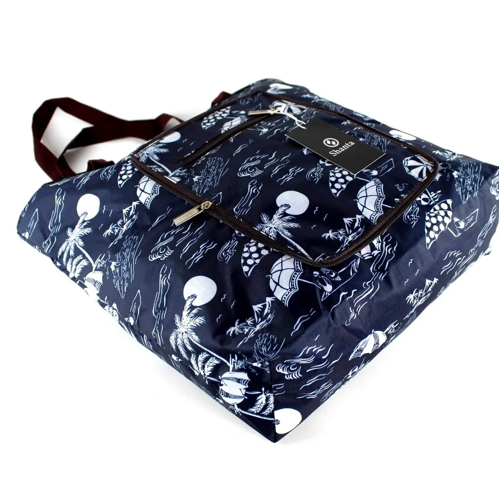 Foldable Tote Bag for Women-Top zipper Closure Premium Quality Lightweight NEW